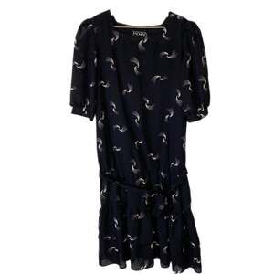 Vintage 90's Drop Waist Tiered Ruffle Dress - Women's Size 7/8